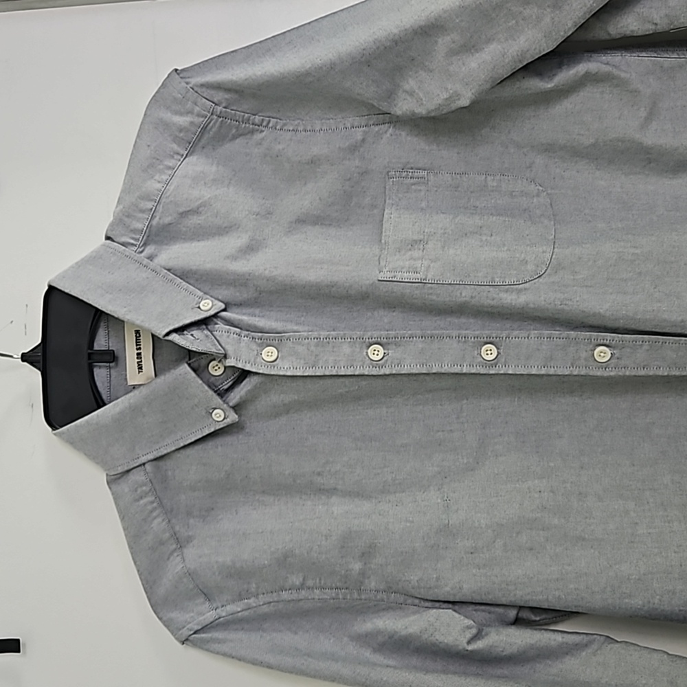 Taylor Stitch Oxford Button Down Shirt Blue Grey Men’s Size Medium M 38